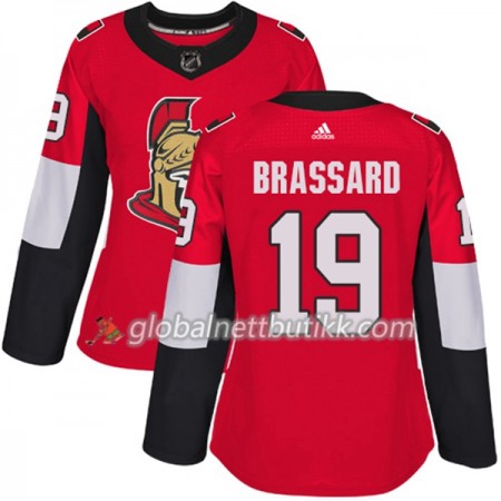 Ottawa Senators Hockeydrakt Derick Brassard 19 2017-2018 Rød Adidas Authentic - Dame